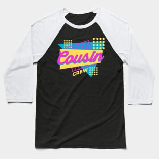 Cousin Family Crew Matching Retro Typography Text Baseball T-Shirt
